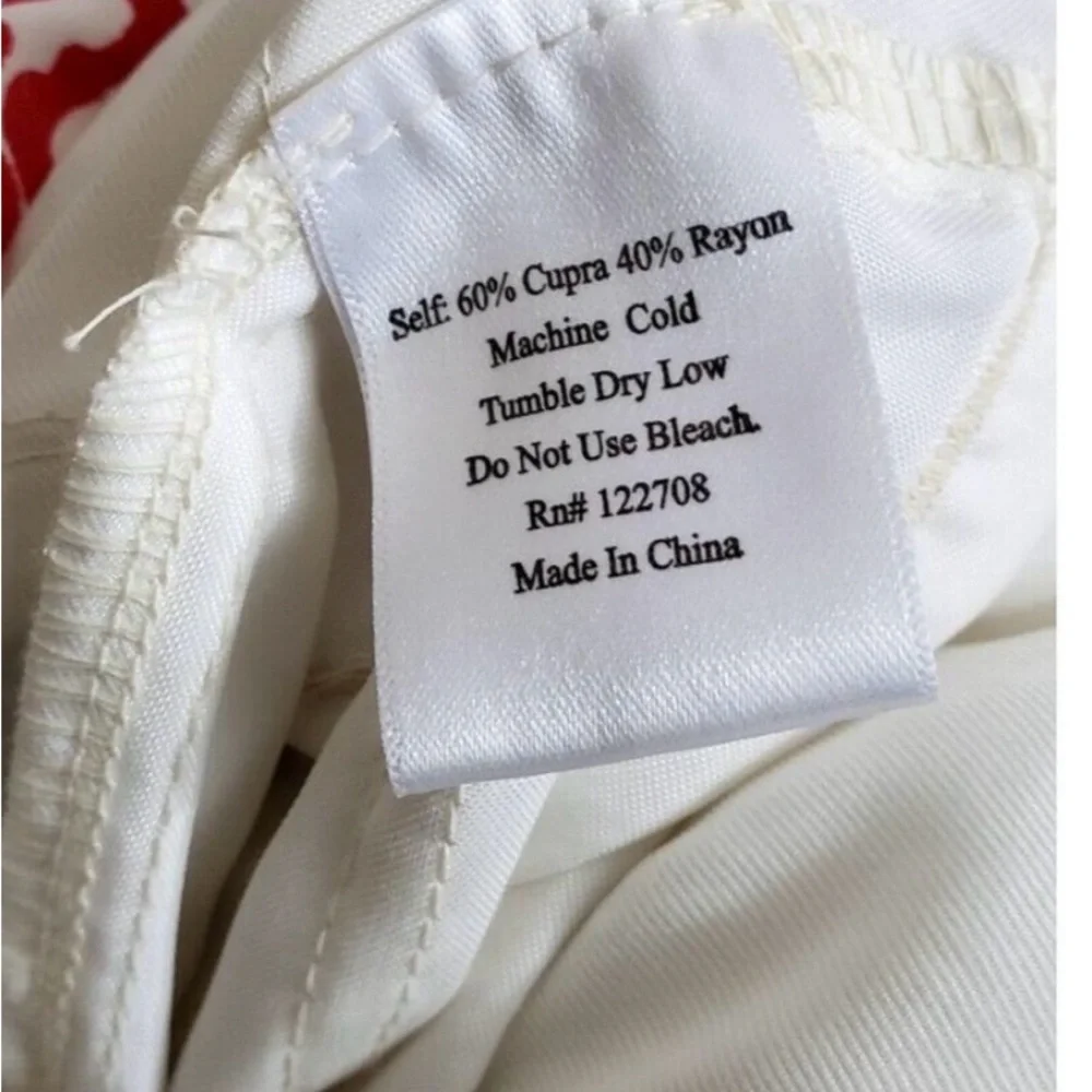 Johnny Was Pete & Greta Marika Cargo Pants Button Zipper Front  White Y2K - Picture 5 of 5